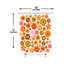 Rideau de bain rétro à imprimé floral avec crochets, 72 po x 72 po (180 x 180 cm), orange