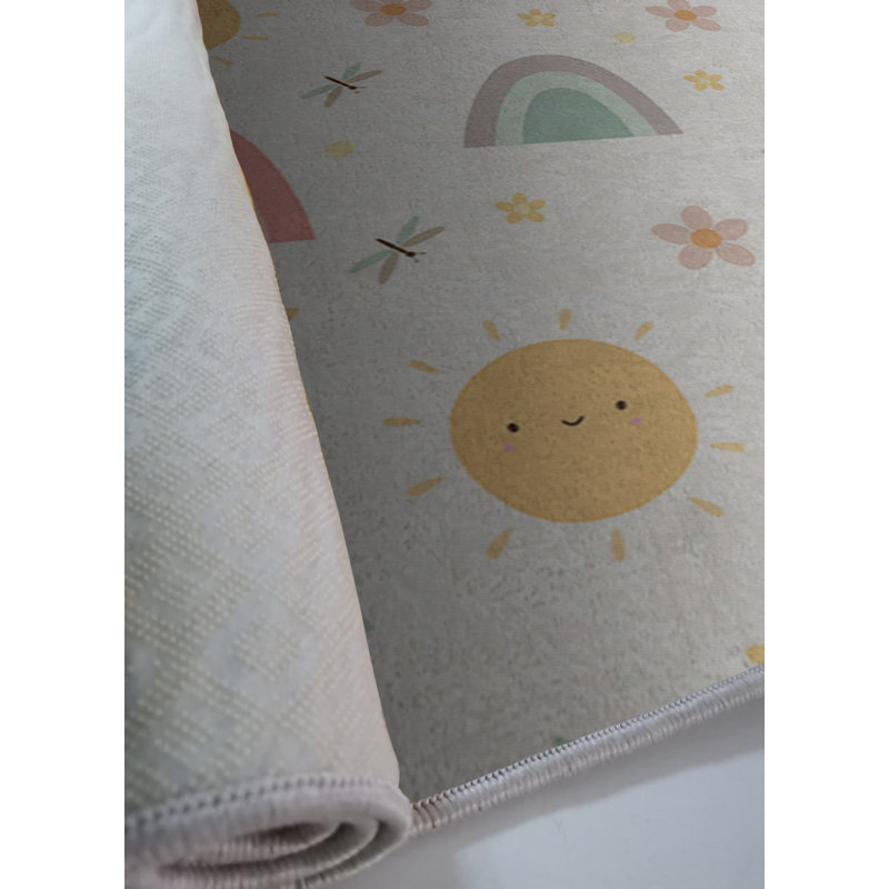 Luxurious Area Rug, 4.6 x 7.2 ft, 100% Polyester, 740 g/m² | Non-Slip Felt Dot Underside, Laminated Sponge for Comfort, Antibacterial & Easy to Clean | Stylish Velvet Fabric with Digital Print, Machine Washable