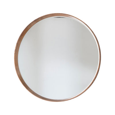 Carles Wood Flat Wall Mirror