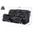 Edder Upholstered Vegan Leather Power Reclining Sofa With USB Port-377636074
