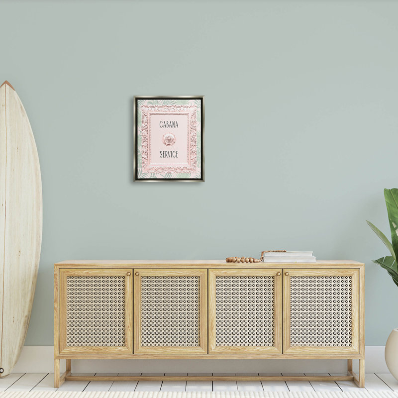 Cabana Service, feuilles tropicales, estampe numérique par Lil 'Rue, H 21 po x l 17 po x P 1,7 po