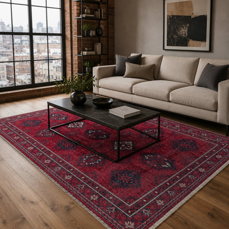 Vintage Look Cotton and Chenille Flatweave Area Rug, 200 x 300 cm