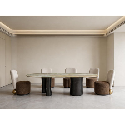 Verdelle Garden Matte Natural Stone Dining Table