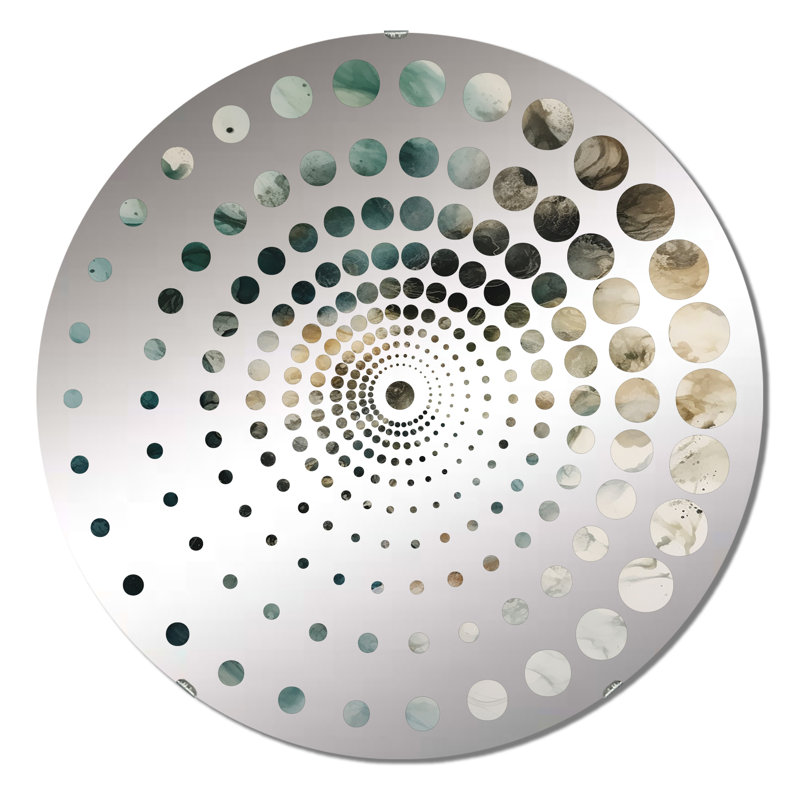 Jamaal - Miroir mural spiralé, 31,4 po x 31,4 po