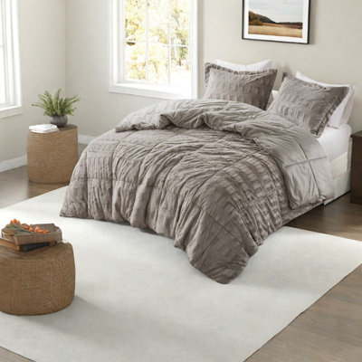 Cozy Faux Fur Bedding Sets Twin Twin Xl Gray Modern Comfort For Home