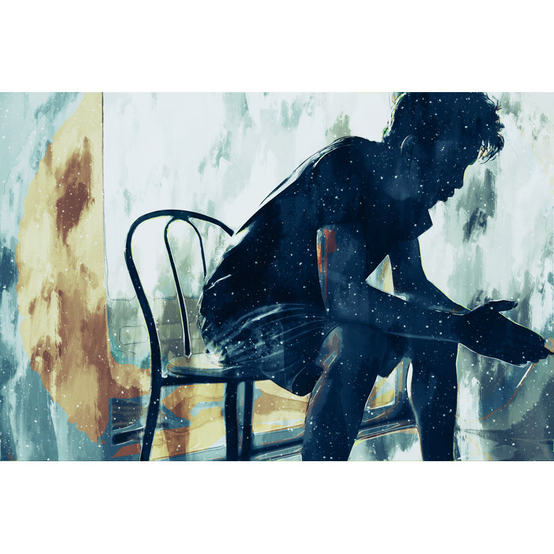 Digital Illustration Of Depression - Wrapped Canvas Print, 51cm H x 76cm W x 3.8cm D