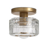 Bijoux Crystal Flush Mount (Natural Brass)