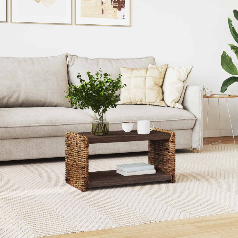 Solid Wood Coffee Table, 35cm. H x 70cm. L x 35cm. W
