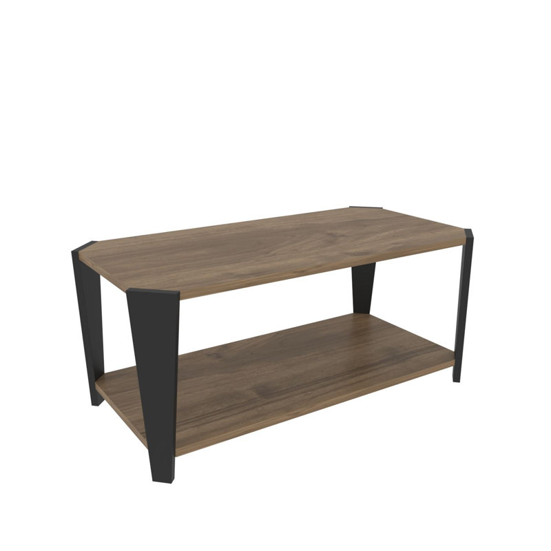 Table basse, Noyer / noir