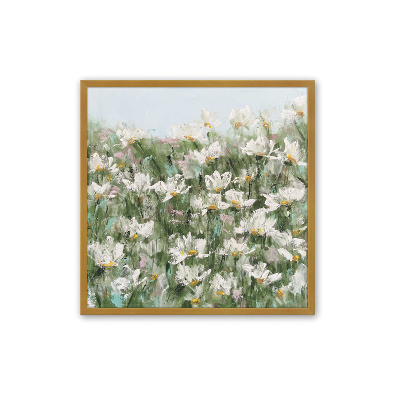 Field of Wild Daisies, reproduction sur toile, H 21,75 po x l 21,75 po, Doré