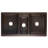 42" Hammered Copper Apron Front Triple Basin Kitchen Sink