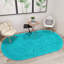 Tapis ovale bleu sarcelle 2 pi 6 po x 5 pi 3 po Poling