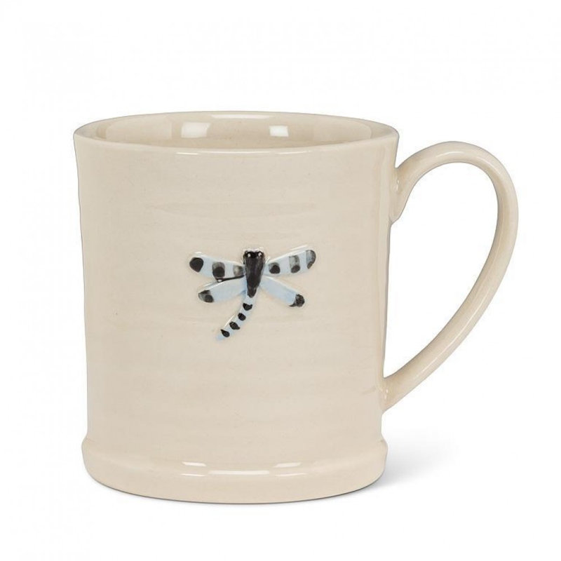 Tasse à rebord avec libellule