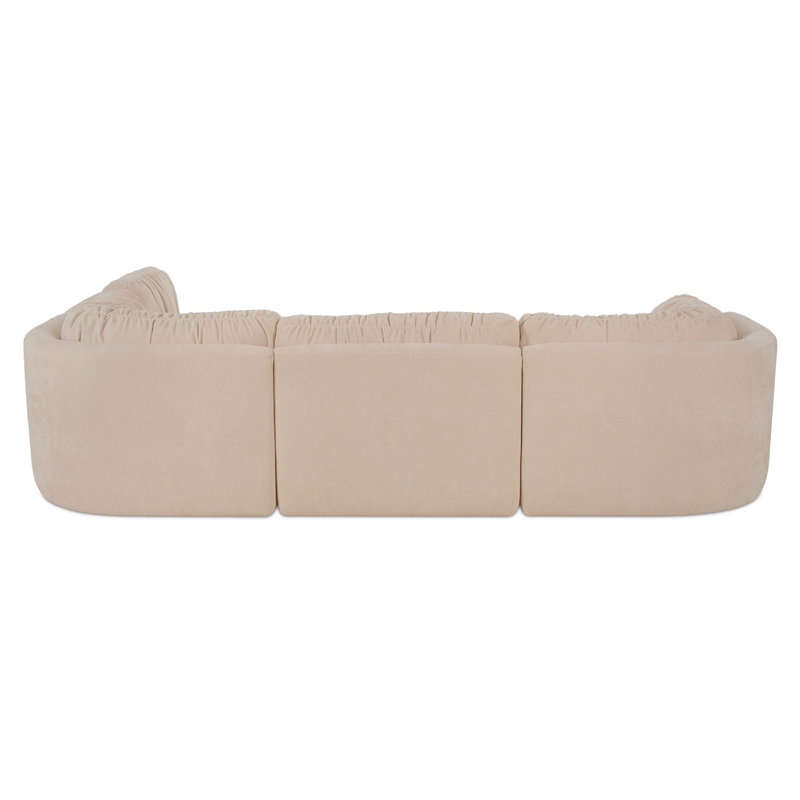 Matina Dream Modular Sectional Oatmeal, Beige Polyester
