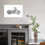 Illustration de moto classique, style rétro vintage, impression d'art mural-832125055