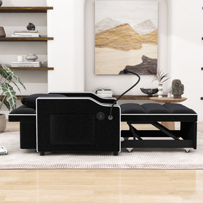 Fauteuil-lit rembourré convertible avec poches Modern Modern