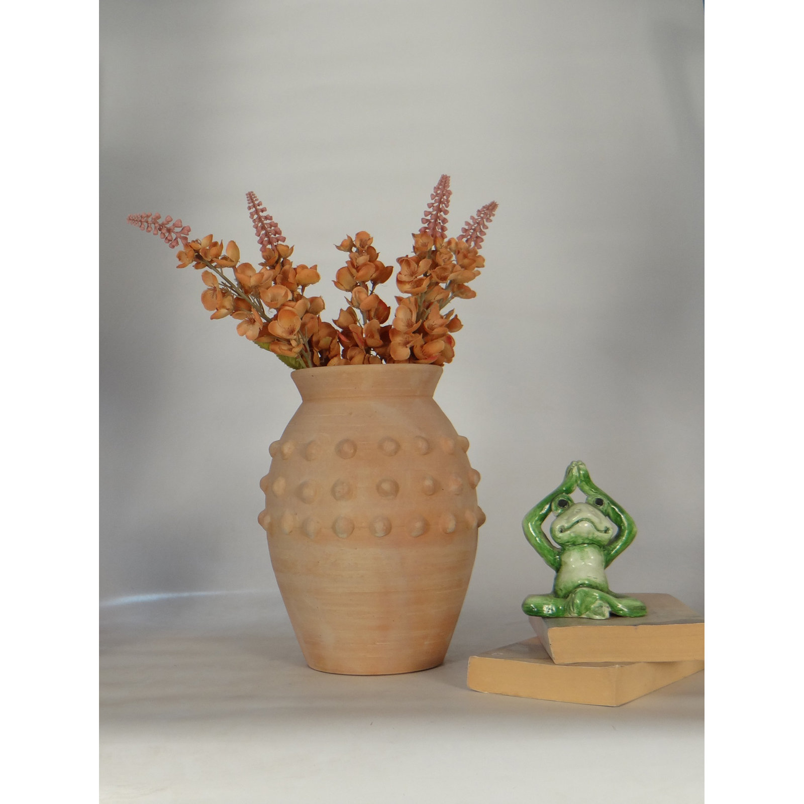 Terracotta Vase Dia 10" X 10.75"H