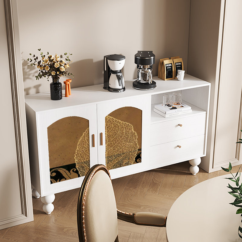 59.1'' Multi-functional  Sideboard, White/Brown