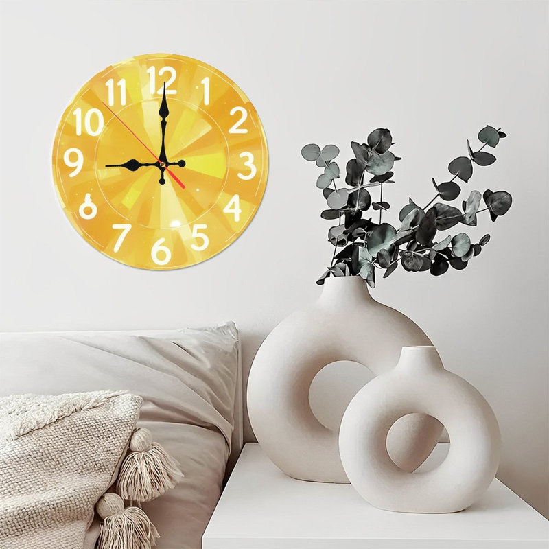 Clock Face Yellow Radial