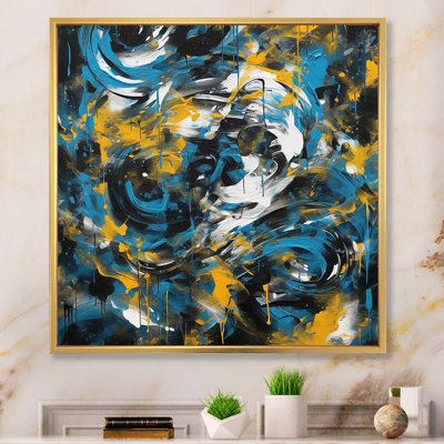 «Blue and Yellow Abstracted Realms I», reproduction sur toile