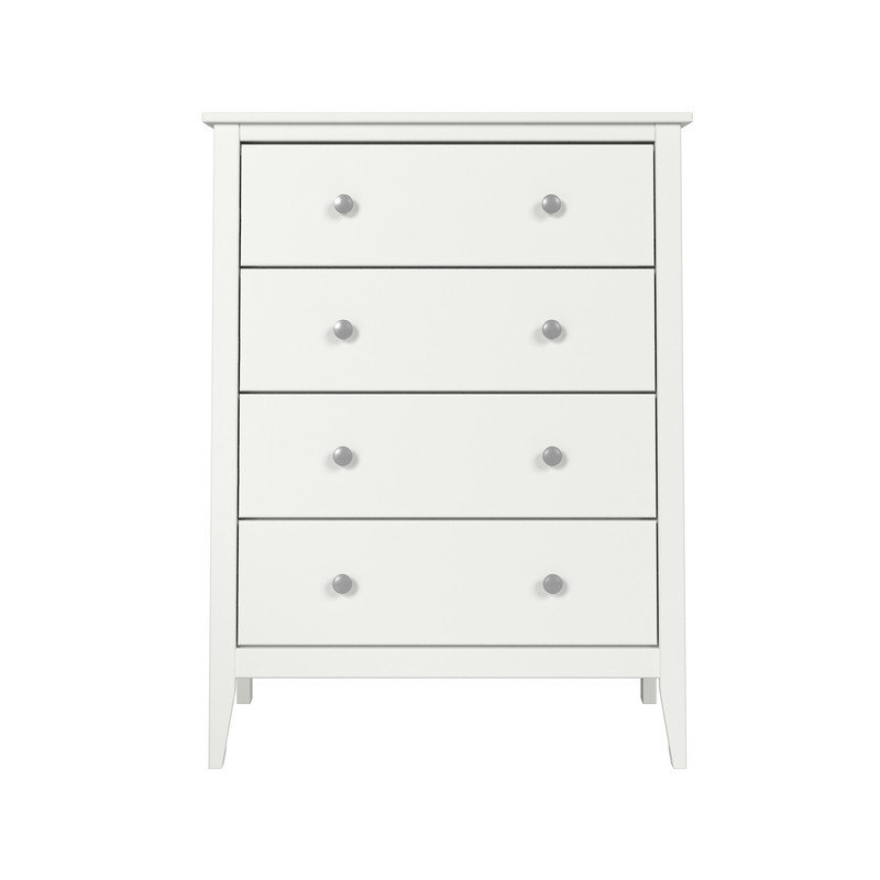 Solid Wood 4 Drawer Dresser -, White