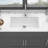 33" x 19" Quartz Composite Undermount Workstation Kitchen Sink, Single Bowl Rectangular Design-98587754
