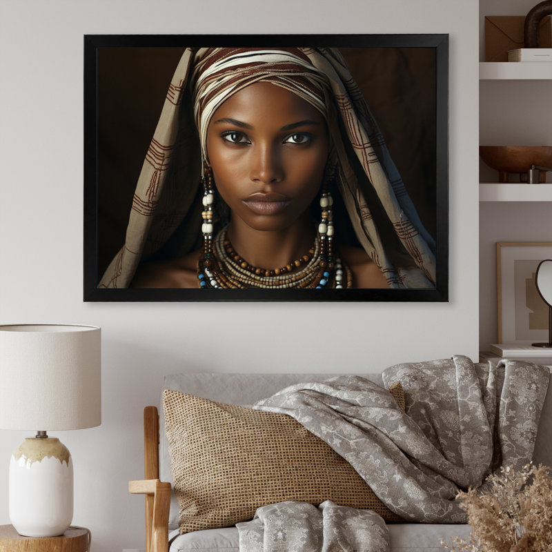 «World Cultures Samburi Beauty I», reproduction sur toile, H 16 po x l 32 po x P 1 po, Cadre photo noir