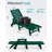 Chaise Lounge Chair Outdoor with Wheels, Oversize Patio Lounge Chairs with Wood Texture, 6-Position Plastic Lounge Chairs for Poolside, Patio, Deck, Beach-129391106-129391107