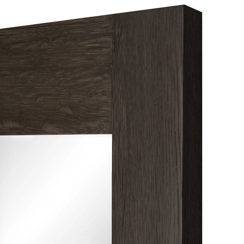Miroir 30 po x 36 po, cadre en bois foncé 2,5 po
