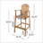 Outdoor Acacia Wood Adirondack Barstools, Set Of 2, Stained For Durability And Timeless Style-336475871