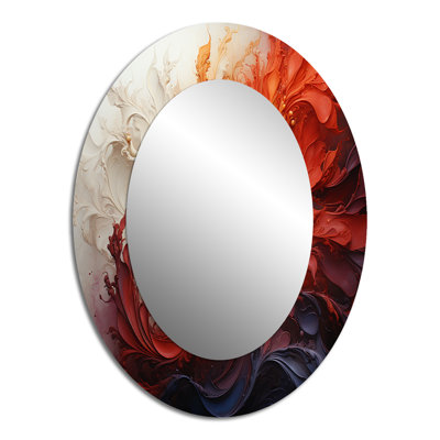 Energetic Spiralscape II - Miroir mural moderne ovale