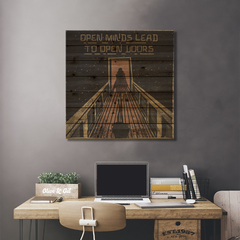 «Open Minds plomb to Open Doors» par Illunatica - impression sans cadre sur bois