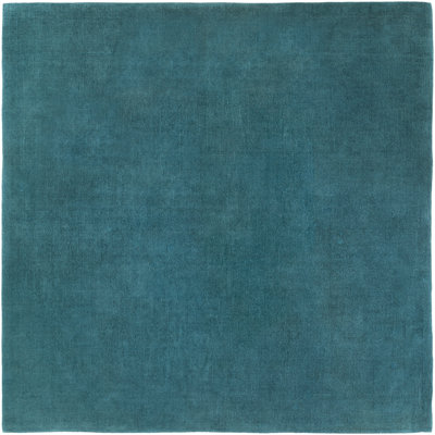 Girton Teal Hand-Woven Wool Rug