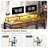 53'' L Shaped Corner Computer Desk with Drawers and Power Outlets, Gaming Desk with Storage Shelves and LED Light-2050298858