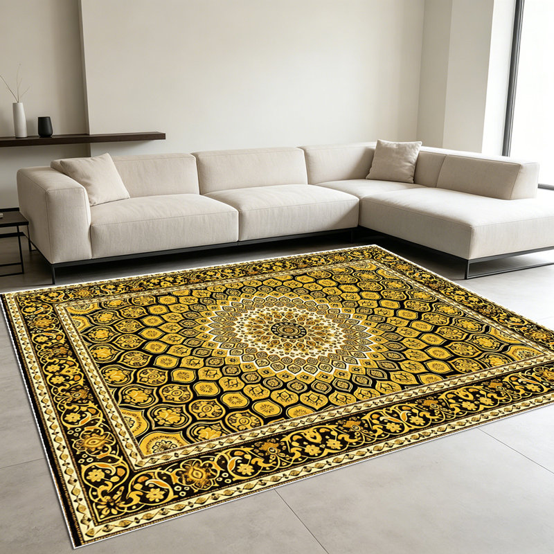 Ethnic-style mandala carpet, soft and easy to maintain, suitable for multiple scenarios, universal for home and commercial spaces, indoor soft furnishing carpet