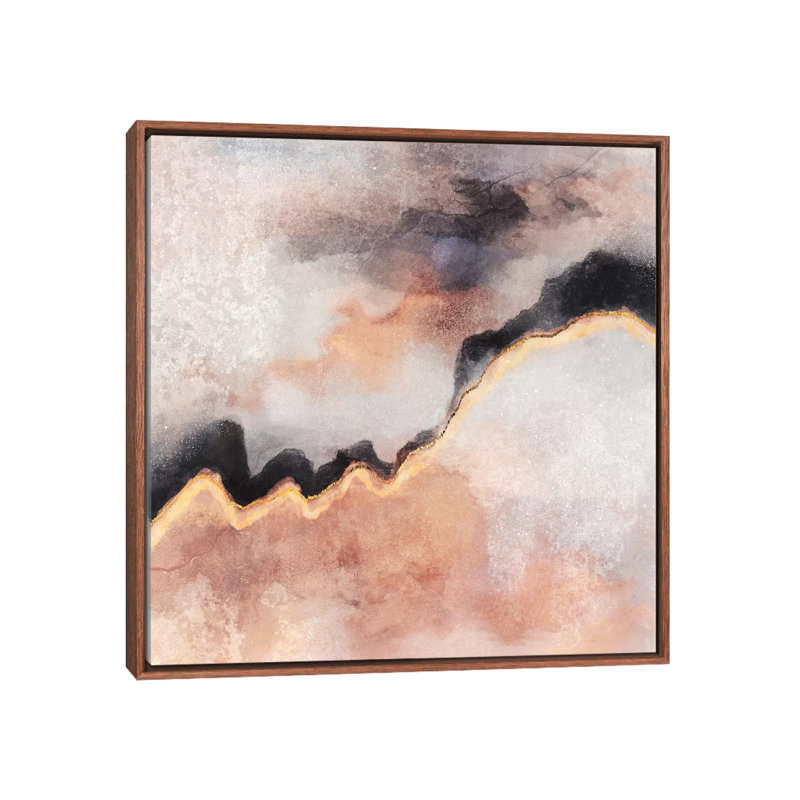 « Path » par Elisabeth Fredriksson-reproduction d’art, H 18 po x l 18 po x P 1,5 po, Toile avec cadre en bois brun classique