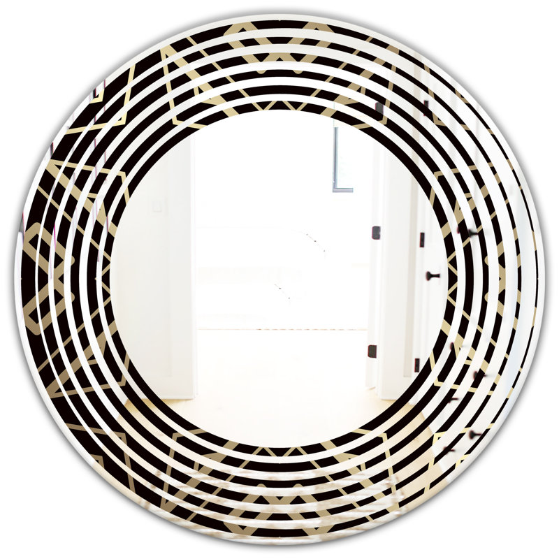 Miroir mural Wave Art Deco, H 24 po x l 24 po
