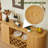 58" Modern Wine Bar Cabinet With Storage, Farmhouse Liquor Whiskey Coffee Station-681670525