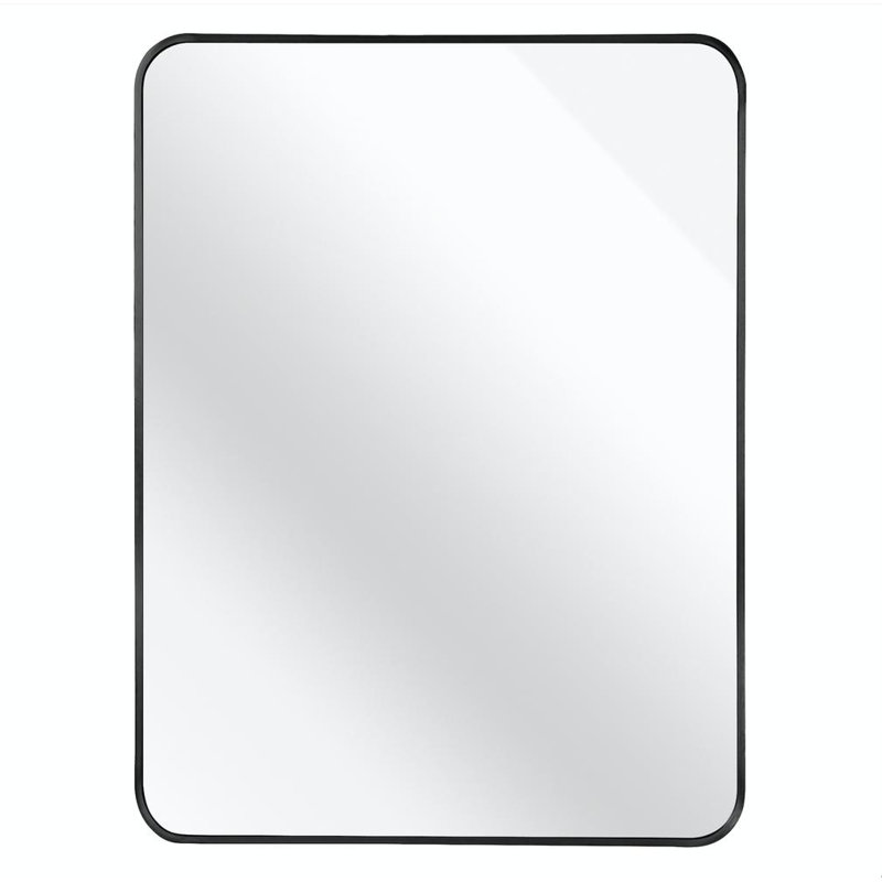 Rectangular Bathrrom Mirror (Black), Black