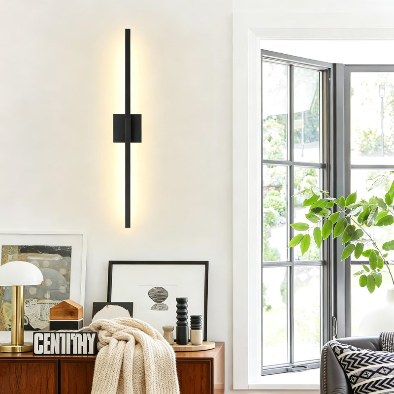 Ensemble d'appliques murales sans fil à piles rechargeables de 30 po avec télécommande et commande tactile sans fil, 8 000 mah, à intensité variable avec 3 températures de couleur pour le salon, la chambre à coucher et le meuble-lavabo