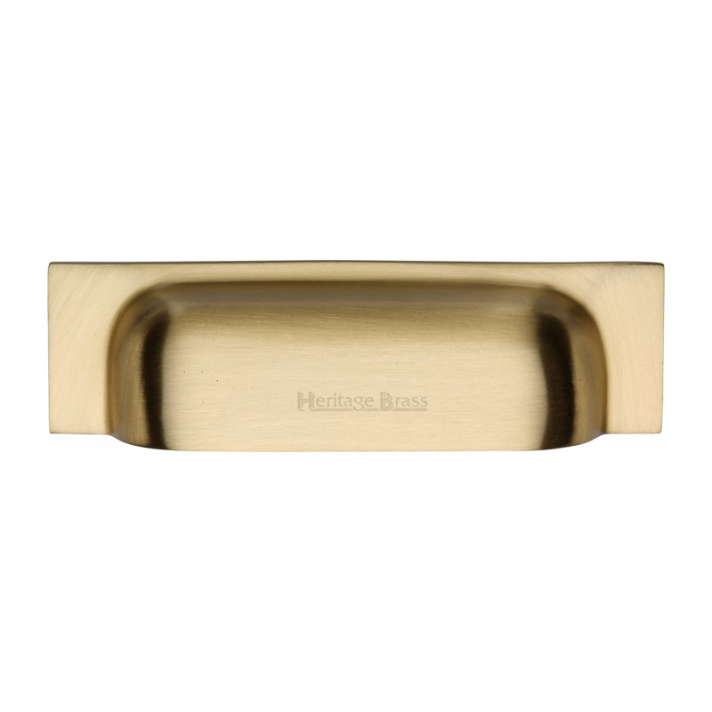 Heritage Brass Heritage Drawer Pull Miltary Design, 15.2cm H, Satin Brass