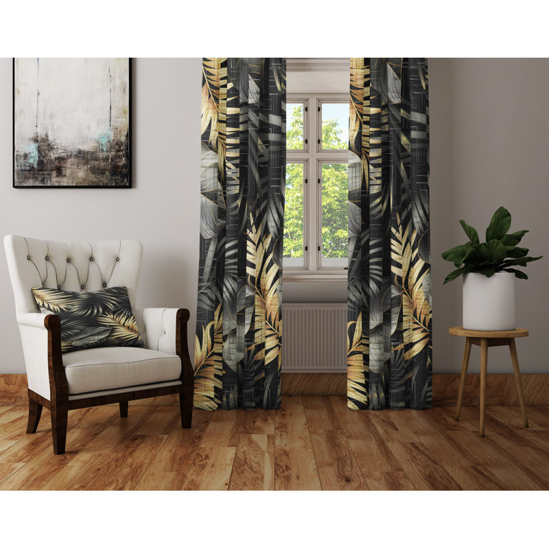 Paire de rideaux Sherie Monstera, L 20 po x L 52 po