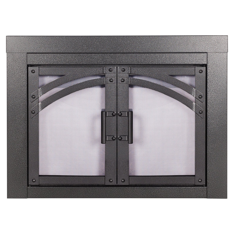 Betsi Steel Fireplace Doors, 28" H x 1" W x 37.50" D