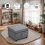 Repose-pieds de rangement gris foncé Sackcloth