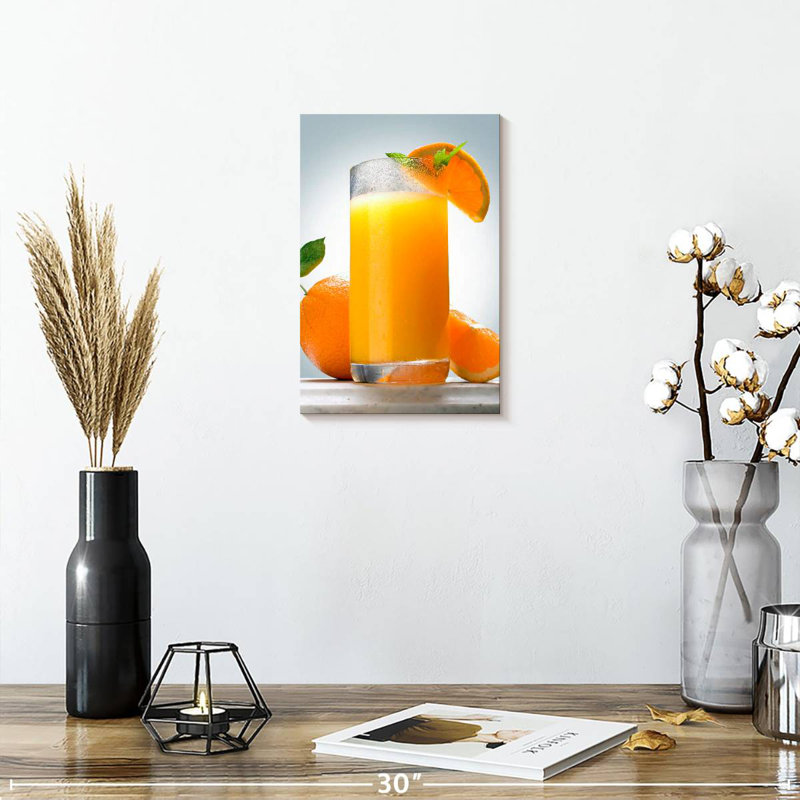 Yarlin Glass Of Orange Juice, 12" H x 8" W