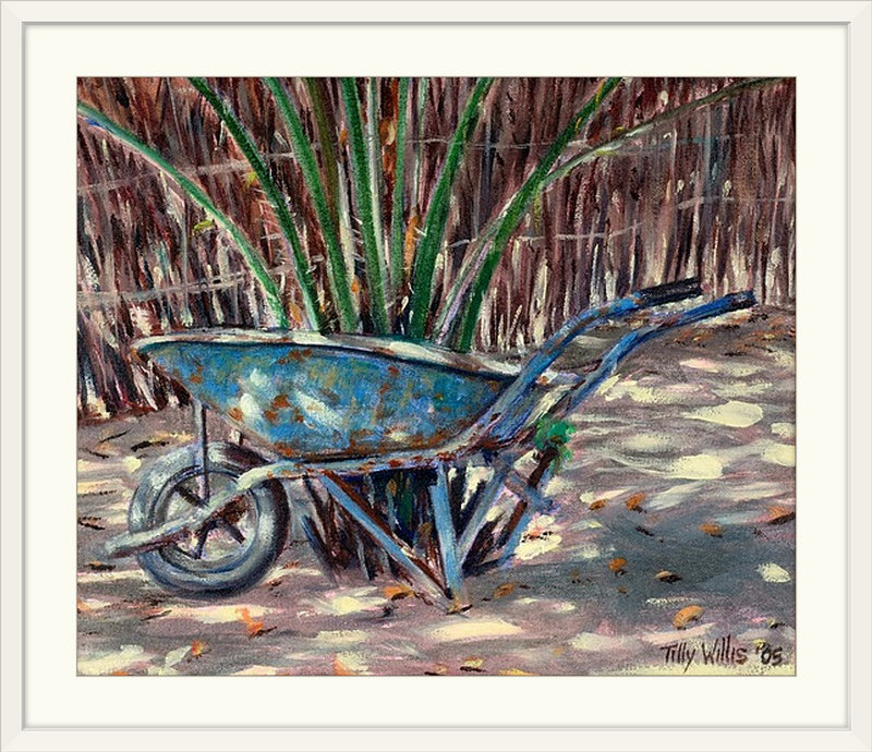 «Cruthers Wheelbarrow, 2005» par Tilly Willis, reproduction d'art, H 25 po x l 30 po x P 1,5 po, Toile
