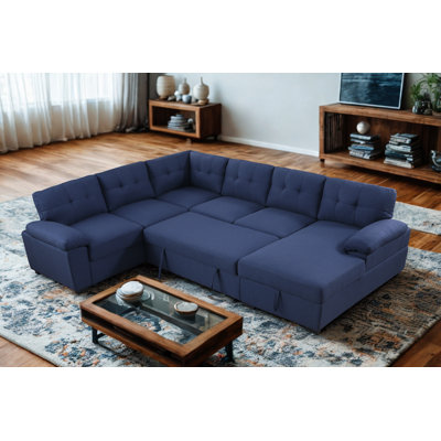 Lit Arusha en tissu Aine avec rangement