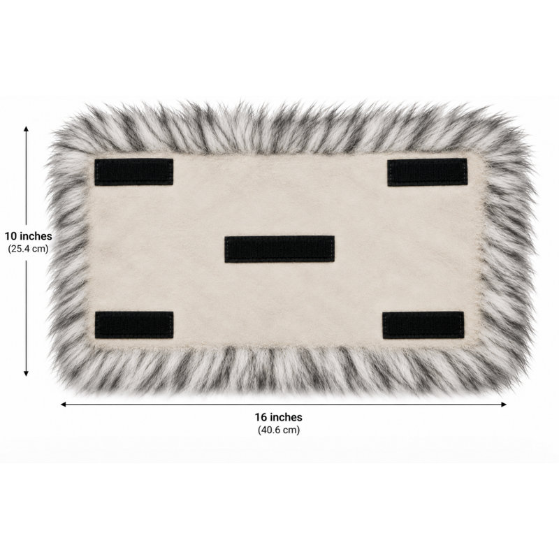 Housse de selle de moto en véritable peau de mouton de Nouvelle-Zélande – Fabriquée aux États-Unis, White with Black Tips