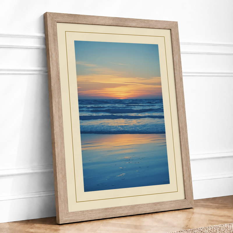 Sunrise Coastal 1 Piece Wall Art, A3 - 42.0 x 29.7 cm, Oak
