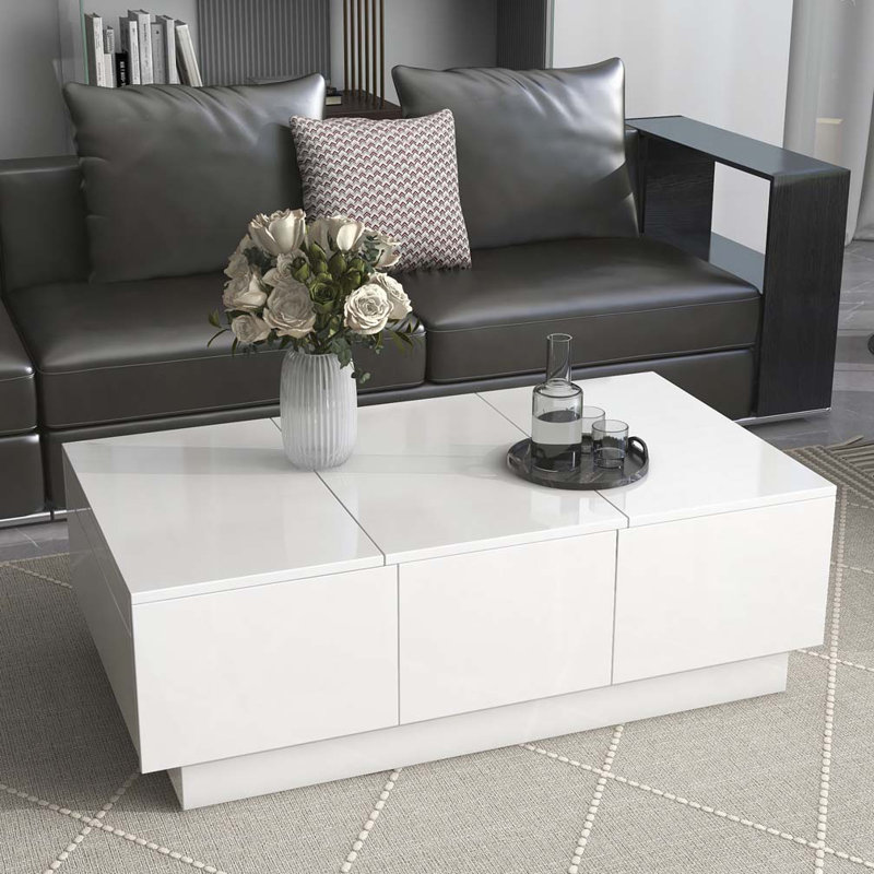 Table de cocktail extensible, Blanc